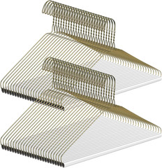 50 Pcs Gold Wire Dry Cleaner Hangers 16″ for Clothes, Pants, Coats & More