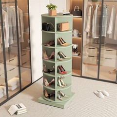 6-Tier Rotating Shoe Rack Tower 360° Spinning Shoe Display Carousel US
