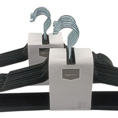 New Black Velvet Hangers Slim Non-Slip 30 Pack