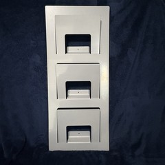 IKEA SKRISSEL Magazine Holder Rack – Silver Gray Metal – Discontinued Retro
