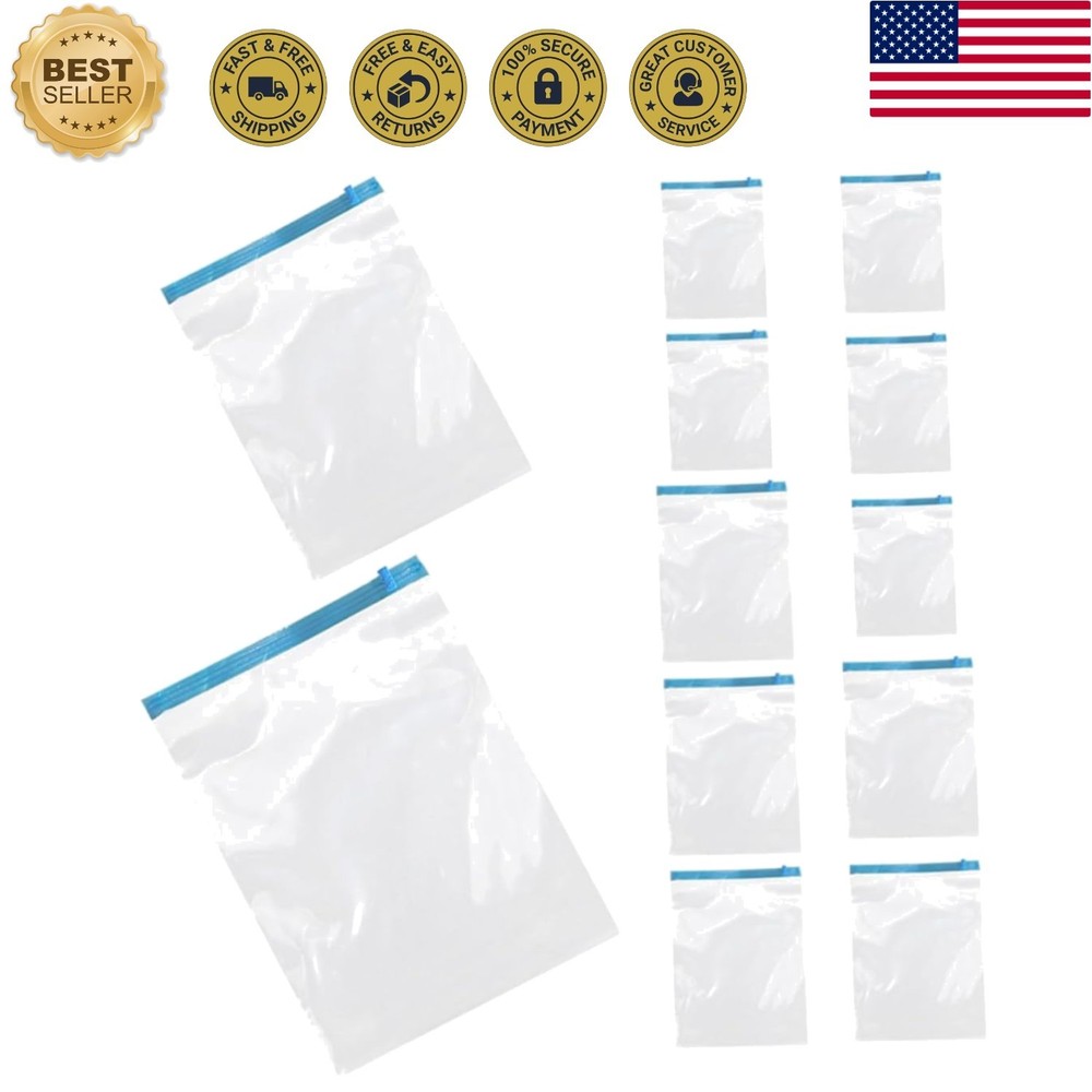 12pcs Vacuum Compression Storage Bags Hand Roll without Pump Pa+pe Material 3…