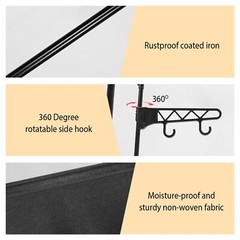 Heavy Duty Clothing Garment Rack Rolling Clothes Organizer Double Rails Hanging