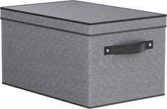 Fabric Storage Bin with Lid, 7.1 X 9.1 X 13 Inch Foldable Storage Box for Shelve