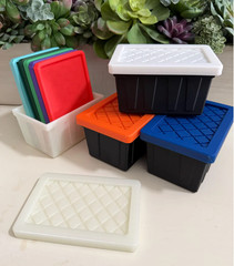 Mini Storage Tote – Custom 3D Printed Micro Crate with Snap‑Fit Lid
