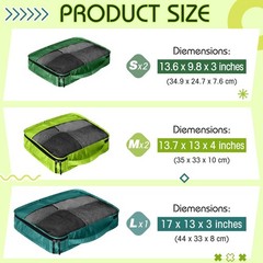 5 Pcs Packing Cubes for Suitcase Large Travel Cubes Carry on Luggage Organize…