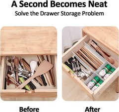 DIY Grid Drawer Dividers Adjustable Sock Underwear Dresser Drawer Organizers US
