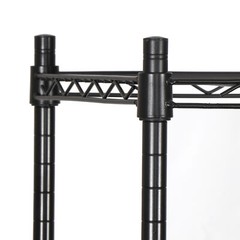 5-Tier Shelves Wire Shelving Unit Rack Space Storage Organizer for Kitchen Black