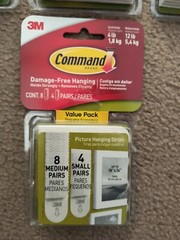 4 Packs – Command Damage-Free Hanging Strips 8 Medium 4 Small Pairs 17203-ES