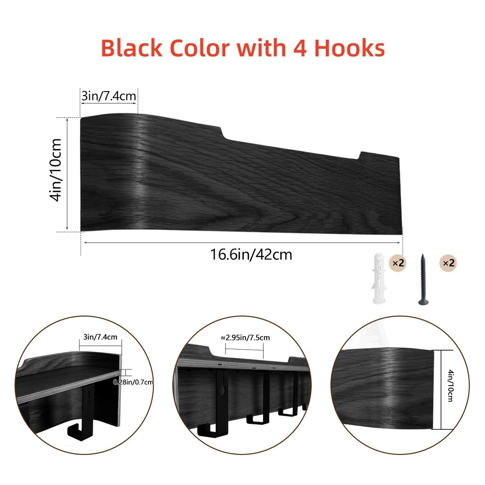 Coat Hooks Wall Mount Hidden Hooks Entryway Organizer for Decorative Wall Hooks