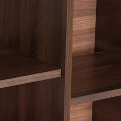 Paricia 37.2 In. W X 45.7 In. H Walnut Brown Shoe Storage Cabinet