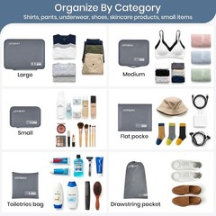 Packing Cubes for Travel Luggage Organizer Bags Set of 6 Packing Cubes for