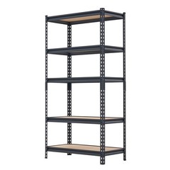 5-Tier 62in Metal Garage Shelving 32x16x62 in, 2000lb For Adjustable