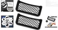 2 Pcs Car Storage Net Bags – Universal Mesh Organizers for Vehicle