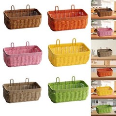 Woven Basket Wall Hanging Decor for Garden Plant Basket Farmhouse Wall Decor
