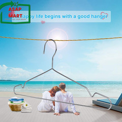 Fayleeko Stainless Steel Wire Hangers – 50 Pack Heavy Duty, Space Saving 16.5 In