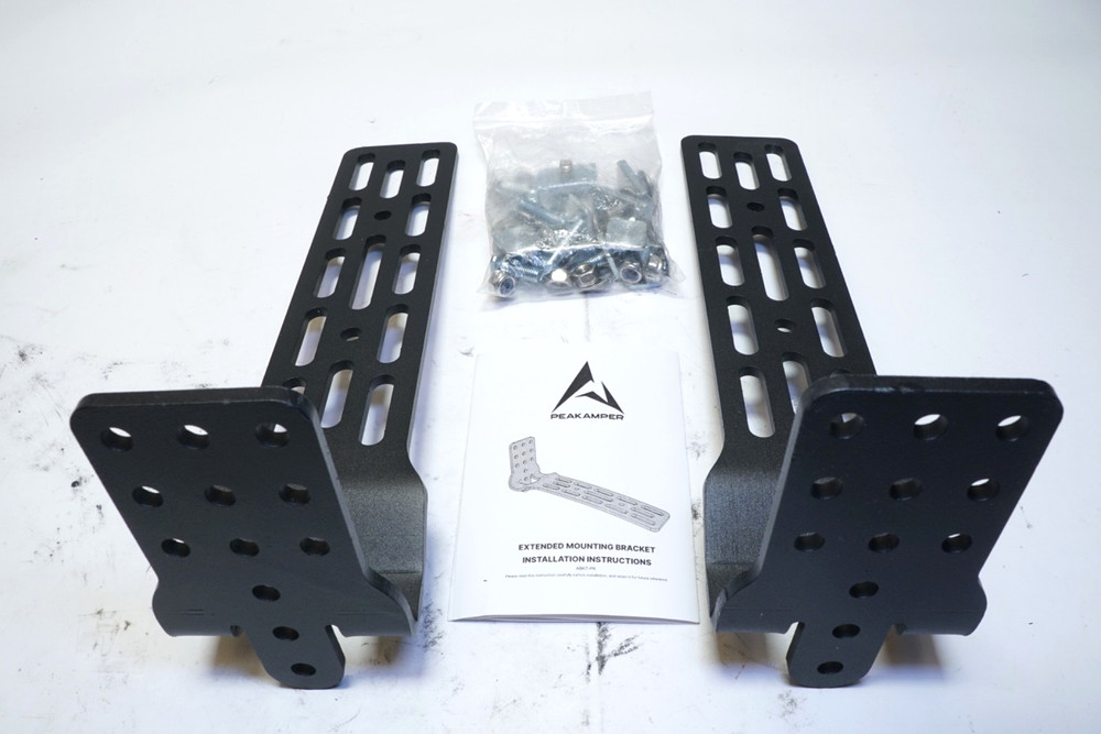 New Peakamper Pair Awning Mounting Brackets, Extended L-Brackets for Roof Rack
