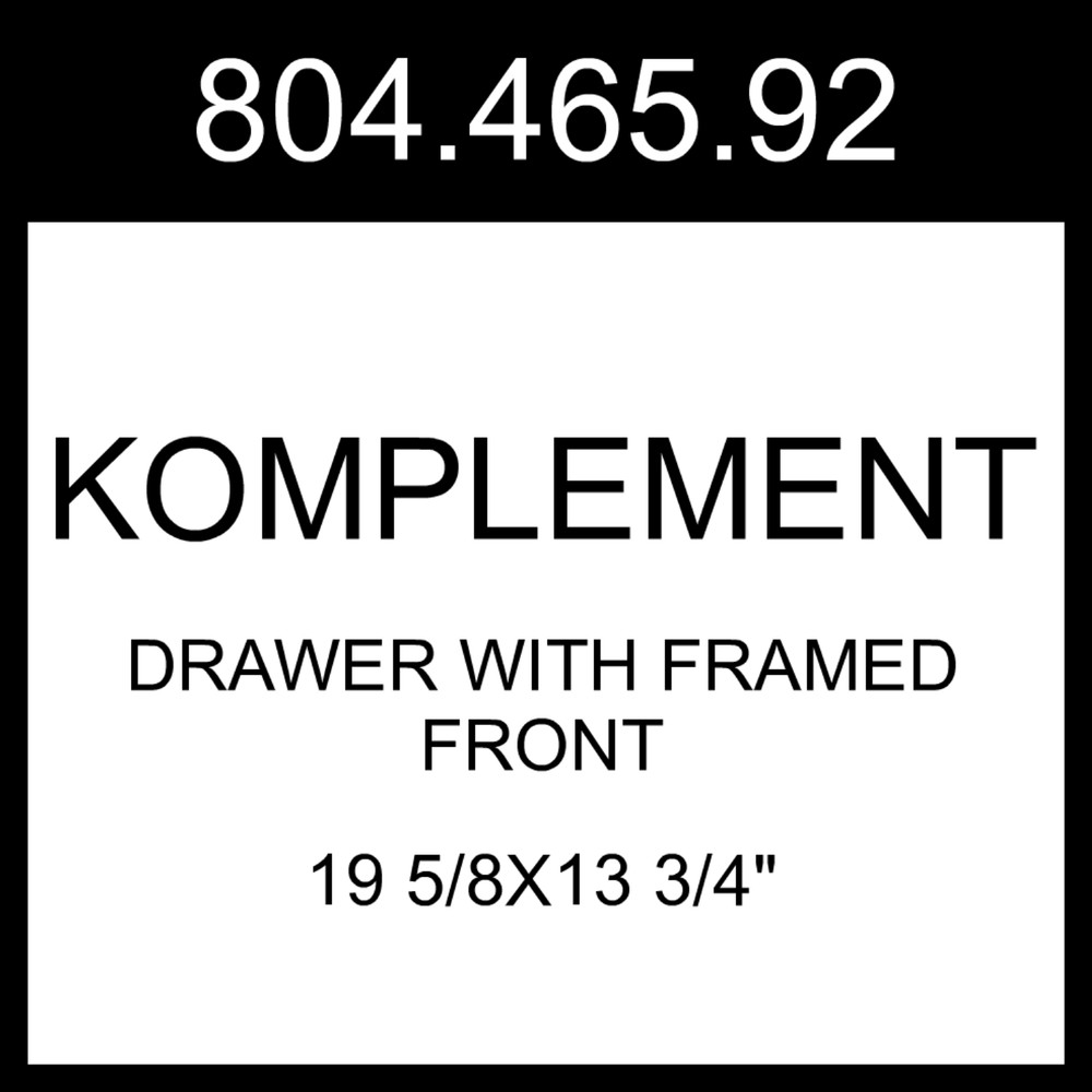 IKEA KOMPLEMENT Drawer With Framed Front White 19 5/8×13 3/4″ 804.465.92