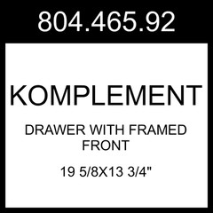 IKEA KOMPLEMENT Drawer With Framed Front White 19 5/8×13 3/4″ 804.465.92