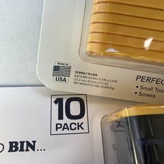 2 Lot Set of 10 Pack Greenmade Mini Bins with Lids Stackable Storage Bins. 2