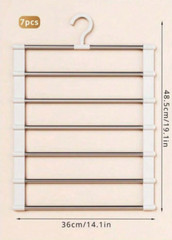 1 pc Multi-Layer Pants Hanger Space-Saving Non-Slip Wardrobe Organizer
