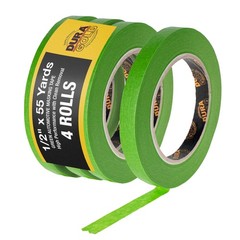 Green Automotive Masking Tape 1/2 Inch (12mm x 55 Yards), 4 Rolls – Premium H…