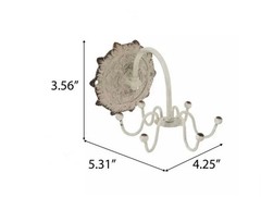 White Metal Wall Hook Distressed Antique Wall Mounted Traditional