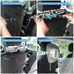 Cowboy Hat Holder for SUV and Car – Maintain Hat Shape – Truck Accessories