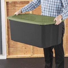 30Gallon Extra-Large Storage Bin,Plastic Storage Container with Full-GripHandles