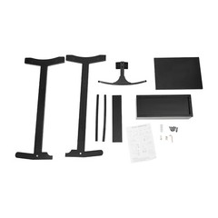 Suit Valet Stand Clothes Storage Shoe Organizer Coat Hanger Shoe Rack Black