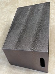 Silver Vegan Leather Snakeskin Magazine Holder Handles Storage Bin