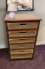 Organizer 6-Drawer Storage Unit – Fully Assembled Wicker for Home
