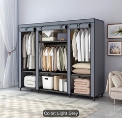 59” Portable Wardrobe – Large Capacity Clothes Storage Rack, Multi-functional