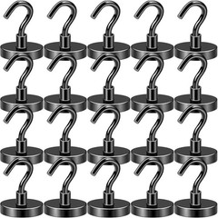 Industrial Grade Neodymium Magnetic Hooks – 120 LB Strength for Home & Office