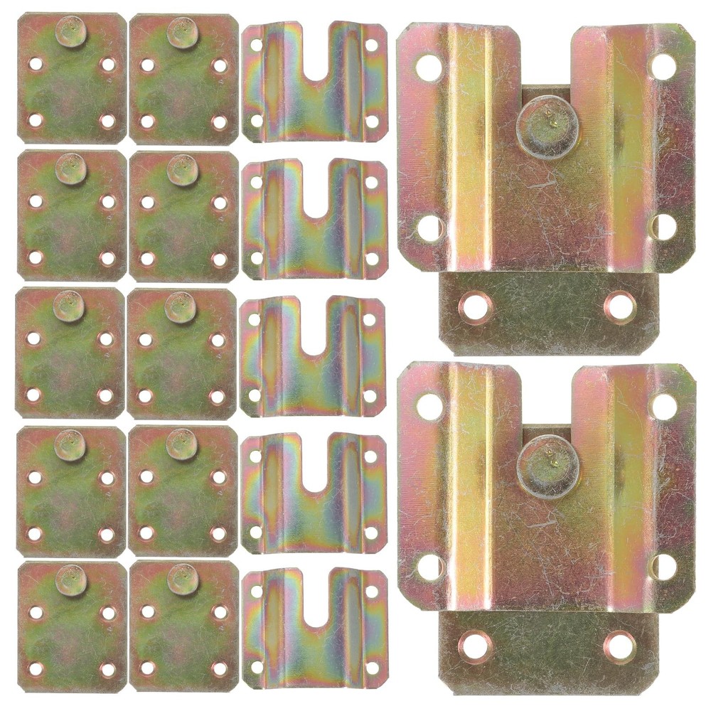 6 Pack Iron Bed Bracket Hinge Connector Interlocking Hooks Furniture Mounting…