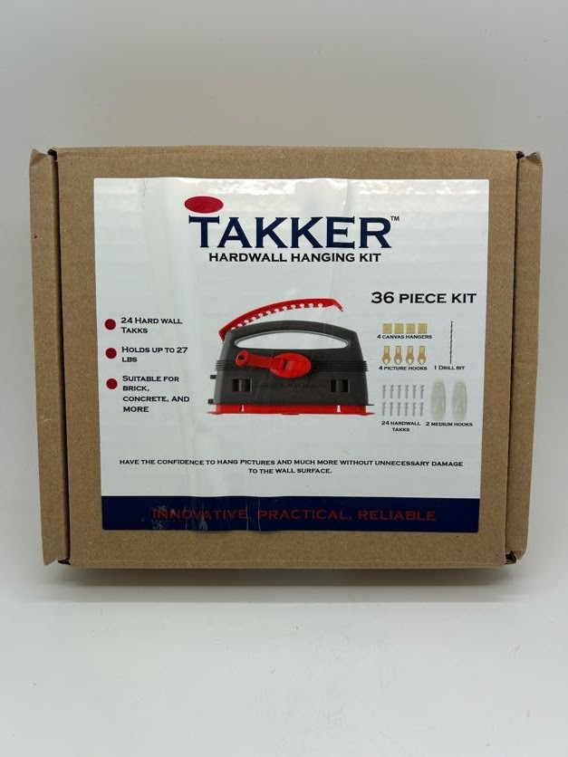 Takker 36 Piece Hard Wall Hanging Kit Holds 27 Lbs Suitable for Brick & Concrete