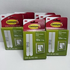 3M Command Narrow Picture Hanging Strips 9 Packs 10 lb 4 Pairs Each Bundle