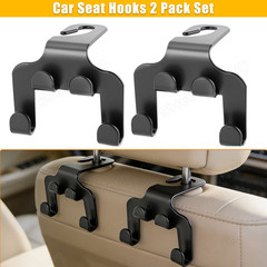 Headrest Hooks for Car Interior Storage 2 Pack Universal Fit for Long Term Use