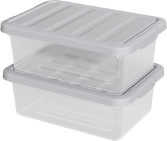 Heavy-Duty 14 Quart Clear Storage Box 2-Pack – Perfect for Organizing!