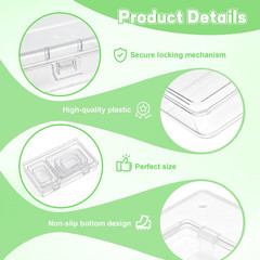 100 Pcs Mini Clear Plastic Storage Boxes with Lids for Crafts & Jewelry