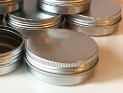 Aluminum Tin Screw Top Round Metal Container With Lid,Storage Jar Travel Tin can