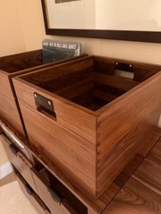 Record LP Crate, Storage Box, Solid Walnut, Dovetail Joinery, Symbol Audio