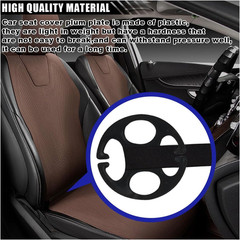 24PCS Car Seat Cover Clips & Hooks Set, Locking Fasteners, Black, Universal Fit