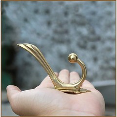 Antique Solid Brass Clothes Hooks Entryway Coat Jacket Hanger Gold 2 PCS