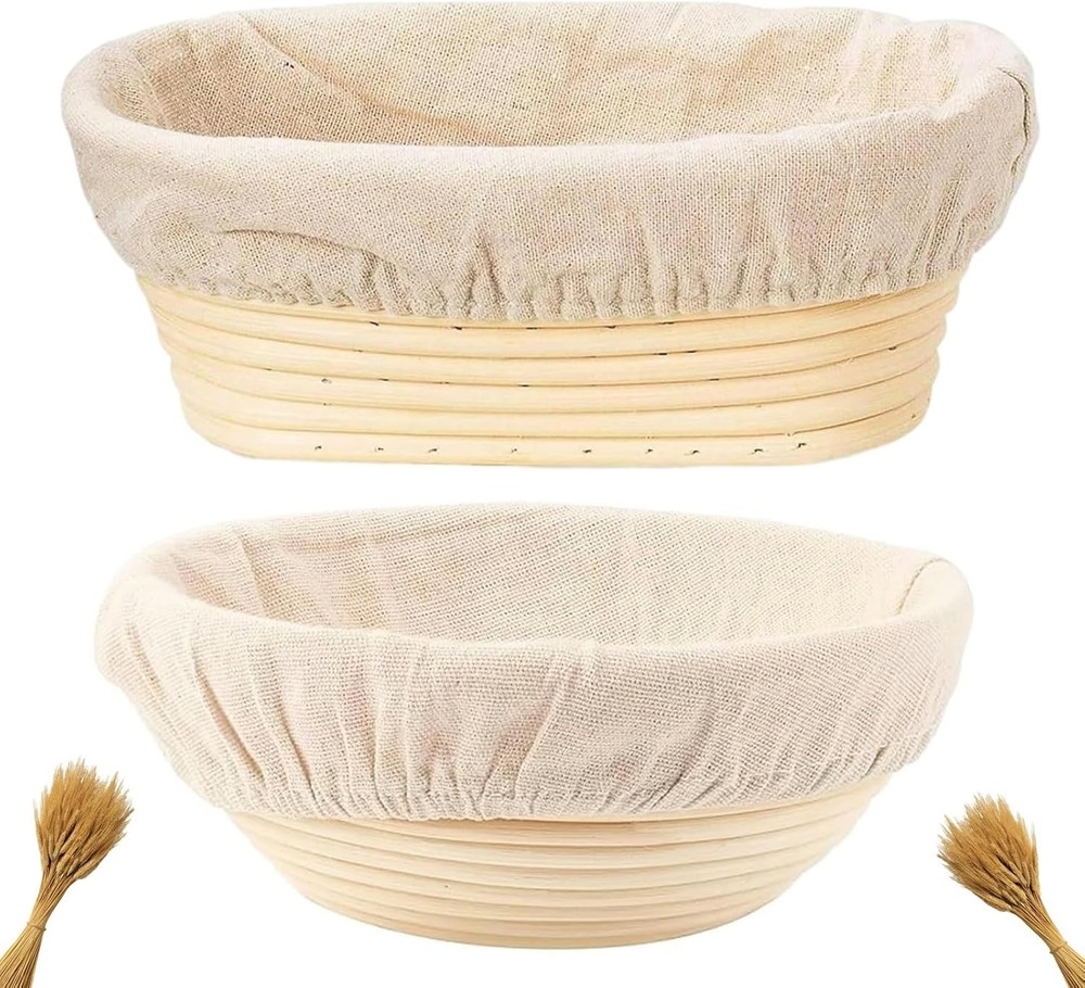 Proofing Baskets for Sourdough Bread Baking, 2 Pack Banneton Bread Proofing