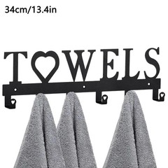 Gothic Black iron Wall Hooks Heavy Duty Wall Mounted Hangers for Bathroom Kitche
