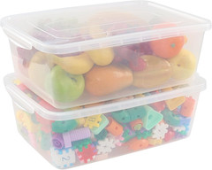 16 Quart Clear Storage Bins with Lids & Latches – 2 Pack, Stackable Containers