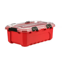 12-Gal. Professional Heavy Duty Waterproof Stackable Plastic Storage Container w
