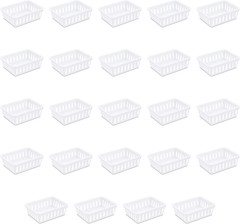 White Mini Storage Trays – 24-Pack for Organized Spaces