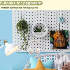 30 Pack Heavy Duty S Hooks for Hanging, Black S Shaped Hooks Hanging Hangers Pan