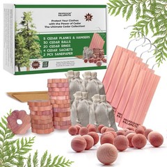 61 Pack Cedar Blocks, Sachets, Rings, Balls – Stop Clothes Damage – The Ultimate